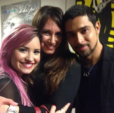 Amber Lovato with Demi and her ex-boyfriend.